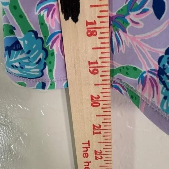 Lilly Pulitzer Crop Top Womens XL Purple Pink Reversible Athletic Tank Swim Ari - Picture 9 of 9